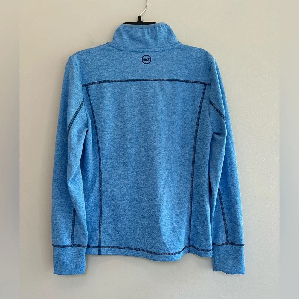 Vineyard Vines Palmetto Quarter-Zip Performance Pullover in Ocean Breeze Blue, S - Picture 3 of 10